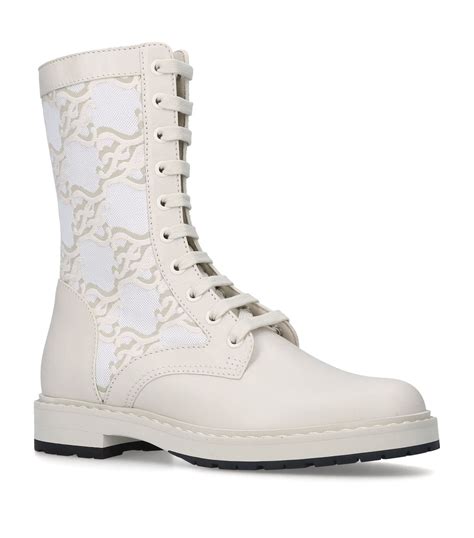 fendi silver boots|fendi military boots.